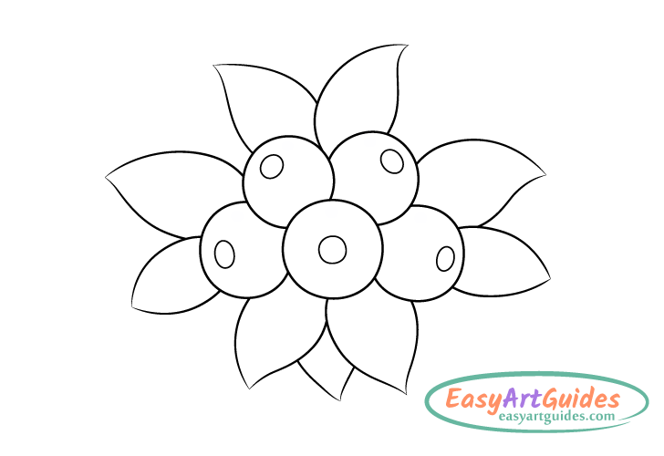 blueberries tips outline drawing