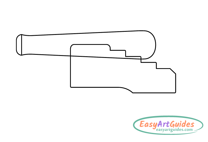 cannon carriage outline drawing cannon carriage outline drawing