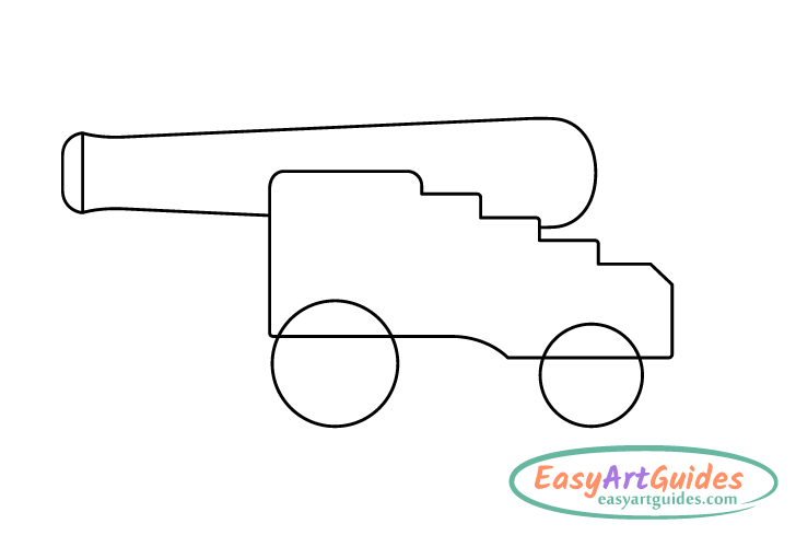 cannon wheels outline drawing cannon wheels outline drawing