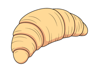 How to Draw a Croissant Step by Step croissant drawing tutorial