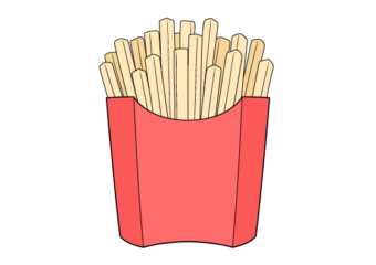 How to Draw Fries (6 Easy Steps) fries drawing tutorial