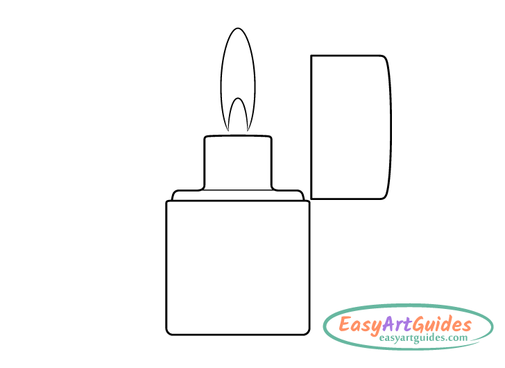 lighter flame drawing