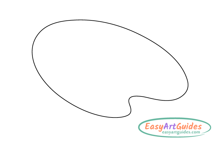 paint palette shape drawing paint palette shape drawing