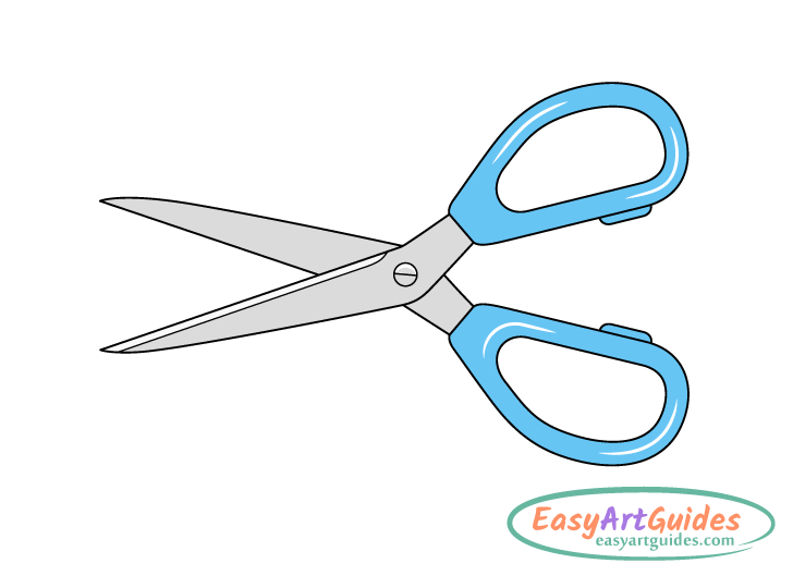 scissors drawing coloring