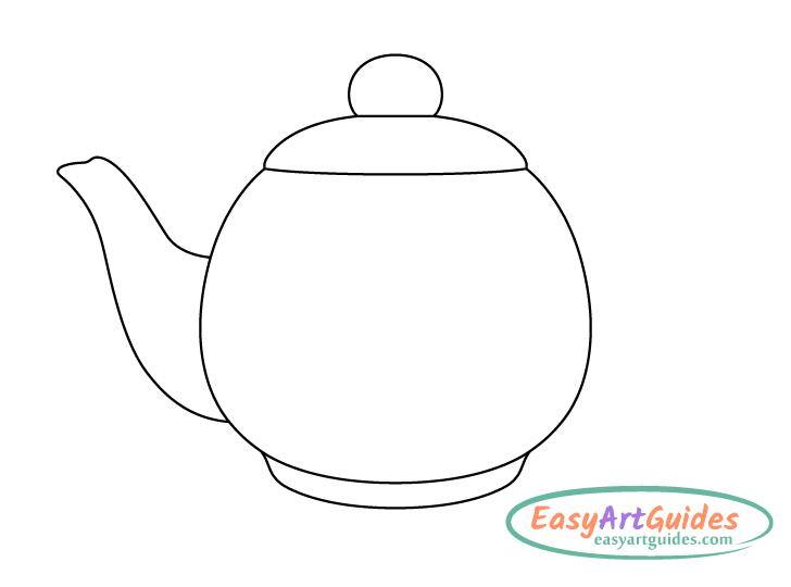 teapot drawing spout drawing