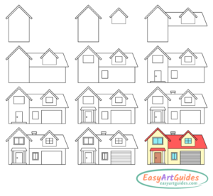 How to Draw a House (12 Easy Steps) - EasyArtGuides