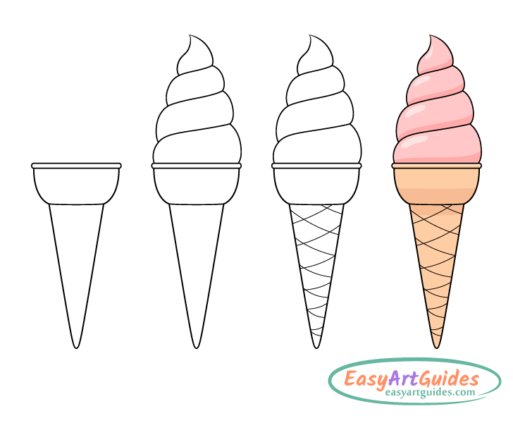 ice cream drawing step by step ice cream drawing step by step